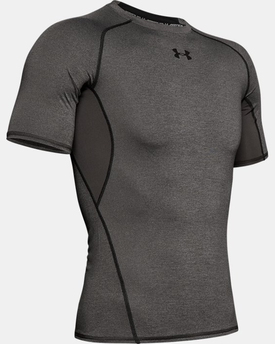 Herren UA HeatGear® Armour Kompressions-Shirt, kurzärmlig, Gray, pdpMainDesktop image number 4